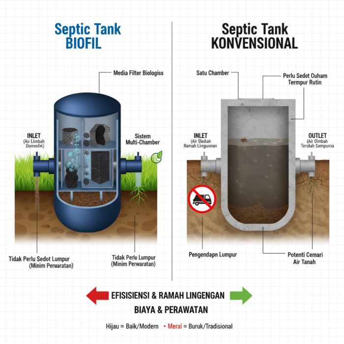 Septic Tank Biofil vs Konvensional