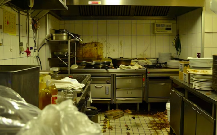 kondisi dapur restoran yang mampet