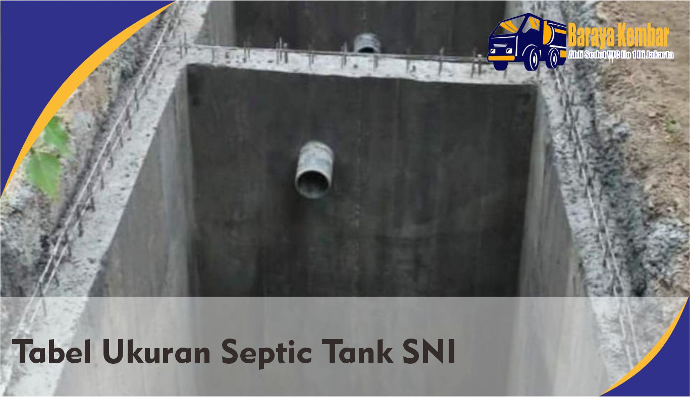 tabel ukuran septic tank sni