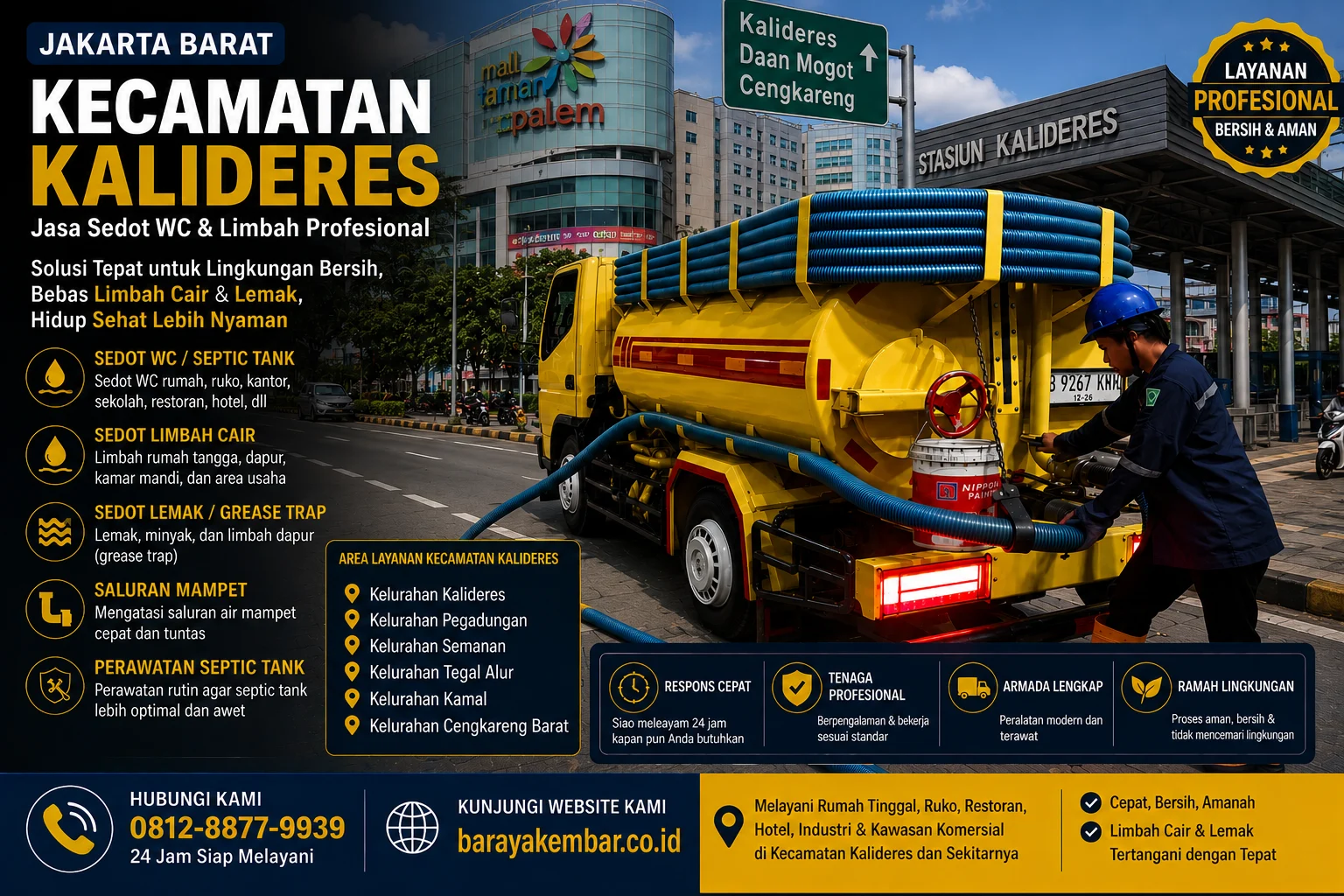 Layanan sedot WC dan limbah profesional di Kecamatan Kalideres Jakarta Barat